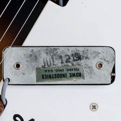 1963 Harmony Rocket H54 Vintage Electric Guitar Sunburst w/ DeArmond Gold Foils image 20