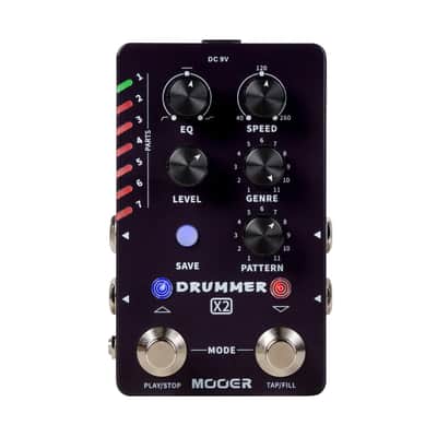 Mooer Drummer X2 Drum Machine Guitar Pedal with 121 Drum Grooves 11 Music Styles 7 Rhythm Slots Fill Function Tap Tempo Knob for Electric Guitar Bass (Price includes the import duty for US buyer) image 1