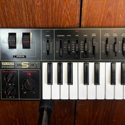 Yamaha CS01 rare black color vintage analog monophonic synthesizer image 2