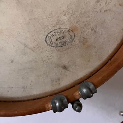Vintage 50's Slingerland 14" Marching Snare Original Calf Heads image 7