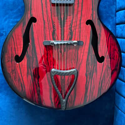 Emerald Kestrel Carbon Fiber Acoustic-Electric Guitar, Fanned Frets, Krivo and Piezo pickups, signed image 5