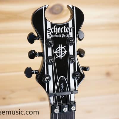 Schecter Synyster Gates Signature Synyster Custom-S - Black with Silver Pinstripes image 13