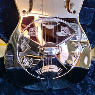 National Reso-Phonic Style N 14 Fret 2023 Mirror Nickel w/ Hotplate & Strap Button- IN STOCK NOW!! image 1
