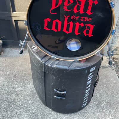 Pork Pie USA Custom Red Sparkle Wrap 18x22" Bass Drum - Great Condition image 3