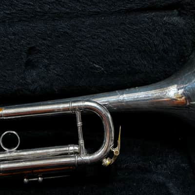 E-Benge Los Angeles MLP 3 bell Silver Trumpet w Case image 3