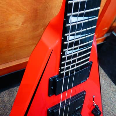 Jackson Pro Series Signature Phil Demmel Demmelition King V 2010s Red with Black Bevels image 6