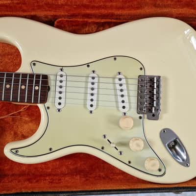 1964 Fender Stratocaster Left Hand Electric Guitar Olympic White USA Strat image 3