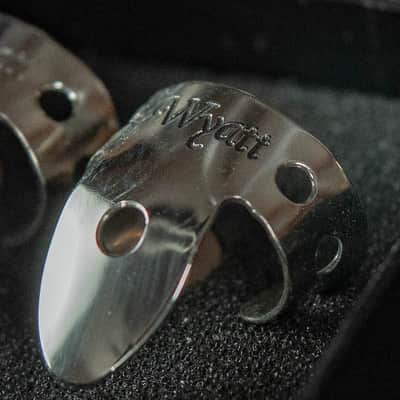 Wyatt Custom Banjo Finger Picks Pre-War National Style German Nickel Silver image 3