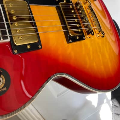 SX Les Paul Custom  Cherry Burst 7lbs 6 oz image 6