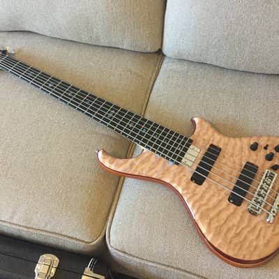 Alembic Wave 6 string Bass guitar - Anniversary Electronics 2018 5A Quilted Maple image 11