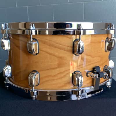 ~WOW!~ TAMA Starclassic Birch/Bubinga 7x14 Snare Drum in Gloss White Oak w/ Chrome Hardware image 7