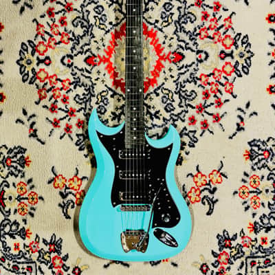 2015 Hagstrom RetroScape Series H-III - Limited Edition 50th Anniversary - Aged Sky Blue w/ Case image 2
