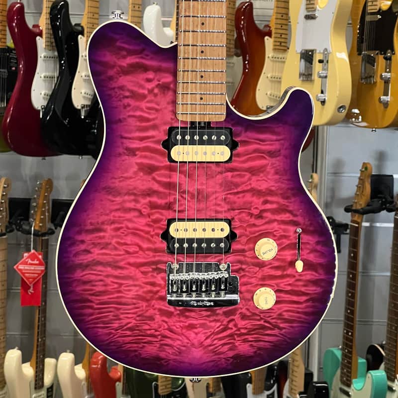 Music Man Axis Super Sport Hh Tremolo Olallieberry Quilt image 1