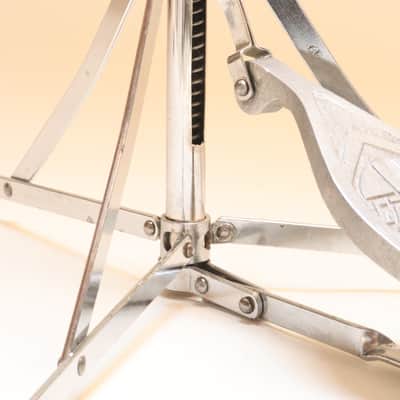 Gretsch Hi Hat Stand, Early Flat Base Version #4844, Original Clutch, Riveted Rubber Feet - 1961 to '63 / INSPECTED & TESTED image 2