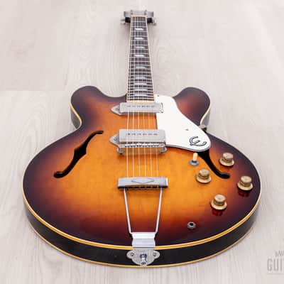 1991 Epiphone Casino Vintage Guitar Sunburst Pre-Elitist, Near-Mint w/ Case, Japan Terada image 12