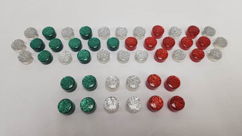 Italian Button Set 34/12 - Tri Color image 1