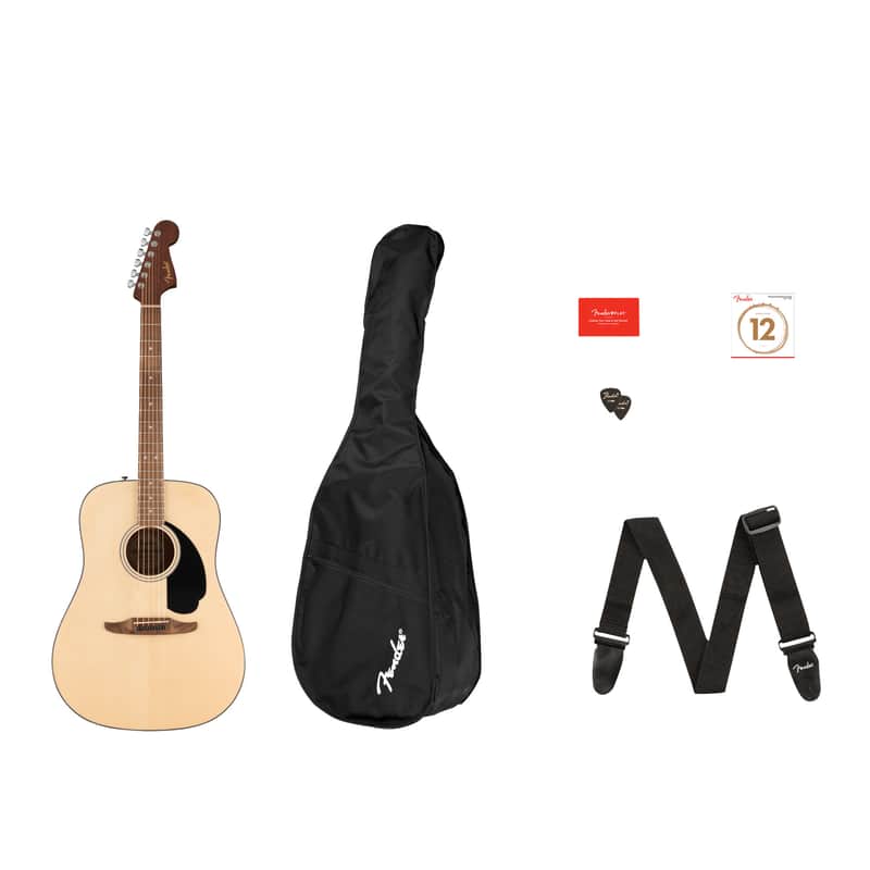 Fender California Standard Redondo Pack Spruce Top Sapele Back and Sides Black Pickguard Slim C Neck Walnut Fingerboard (Natural) image 1
