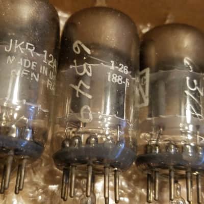 Ken-Rad Pair (2) JAN-JKR-12AT7 Double Triode AT1000 TESTED Vacuum Tubes military premium date-matched Audio 1951 image 4