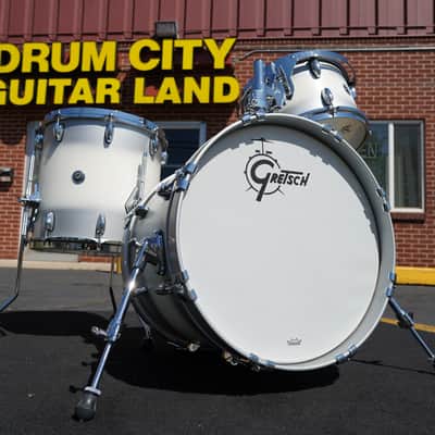 Gretsch USA Brooklyn Series 3pc Maple/Poplar Shell Pack SILVER MIST DUCO Satin Finish | 12''/14''/18'' image 1