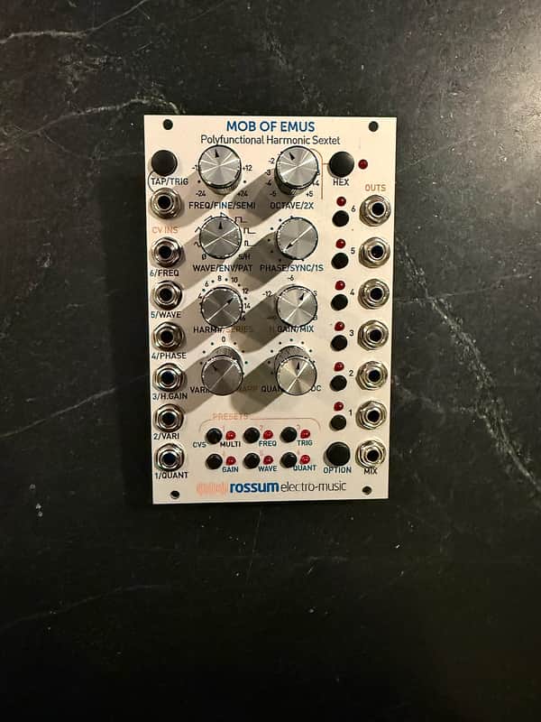 Rossum Electro-Music Mob of Emus Polyfunctional Harmonic Sextet Eurorack Module 2020 - 2021 - Silver image 1