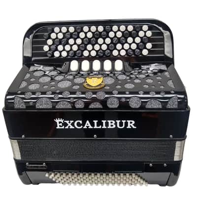 Excalibur 96 Bass Chromatic Button Accordion Akordeon Werks Black image 1