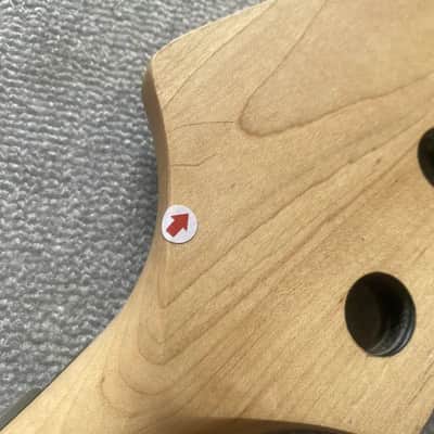 Black Maple Wood 4 String Jazz Bass Style Neck, Rosewood Fingerboard image 3