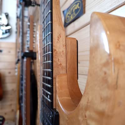 Handcrafted Boutique Electric Guitar – Birdseye Maple Top – Made in Italy (1980s–1990s) image 18