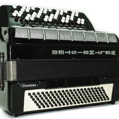 Weltmeister Grandina Button Accordion 120 Bass, made in Germany, 5 Row Bayan B Griff, Straps and Case, 2738 image 4