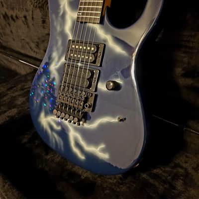 Kramer Nightswan 1989 Lightning graphic guitar Vintage Original Floyd  F serial EXCELLENT!!! image 6