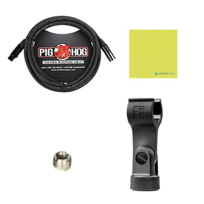 Liquid Audio sE Electronics X1 A Large-diaphragm Condenser Microphone Bundle w/Pig Hog PHM10 8mm Mic Cable Polishing Cloth image 2