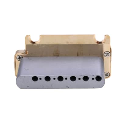 Wilkinson 52.5mm(2-1/16 inch) Full Block ST Guitar Tremolo Bridge 2-Point Fits MIM USA STRATS Gold image 5