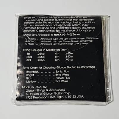 GIBSON Case Candy Vintage "Rock" Electric Guitar Light Gauge Strings Set G-740LC image 2