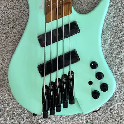 Mint Ibanez EHB1005MSSFM Headless 5-String Bass w/Bag - Seafoam Green Matte image 3