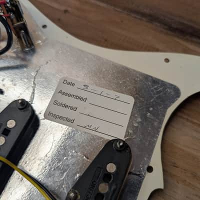Fender Loaded Stratocaster Guitar Pickguard American HSS 2007 White image 7