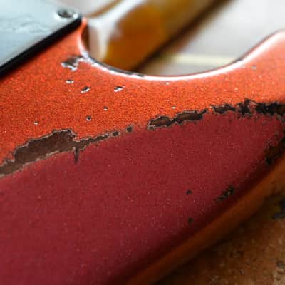 Fender Stratocaster Relic 2019 Custom Red Sparkle Lollar Blondes image 23