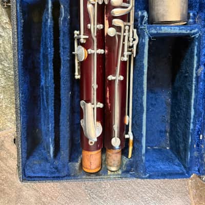 Wood Bassoon, with case,  Lesher brand. USA image 4