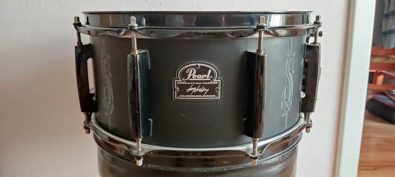 13x6.5 Pearl Joey Jordison Signature snare drum, Slipknot logos image 1