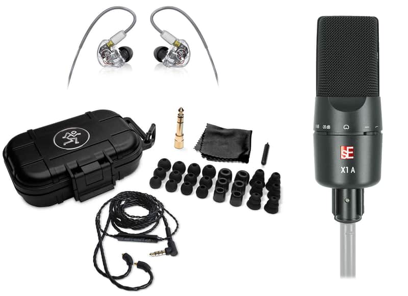 Mackie MP-360 Triple Balanced Armature Pro In-Ear Monitors+SE Electronics Mic image 1
