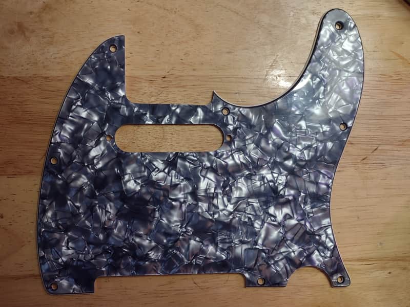 Allparts Pickguard For Telecaster Strat Pickup Route- Gray Pearl-Light Scuffing image 1