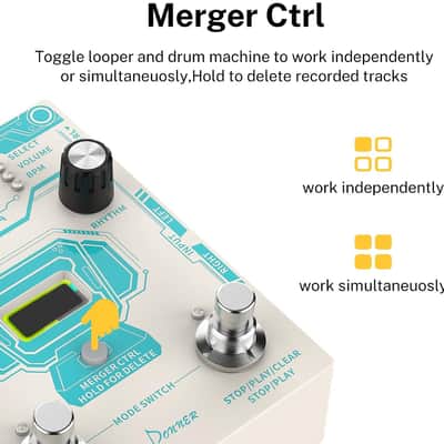 Circle LOOPER & Drum Machine Guitar Effect Pedal image 9