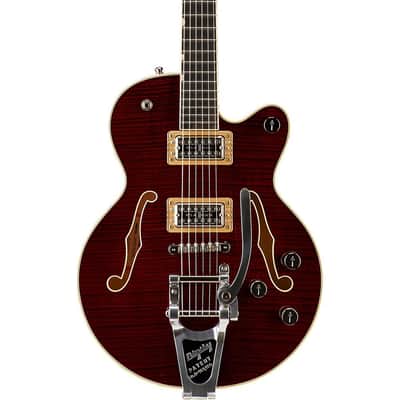 Gretsch Guitars G6659TFM Players Edition Broadkaster Jr. Center Block Bigsby Semi-Hollow Electric Guitar Regular Dark Cherry Stain image 1