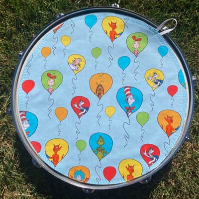14" Drum Bunny reversible cloth drum cover - partial mute - dampener - compare to Drum Tortillas and Big Fat Snare image 1