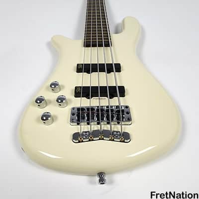 Warwick GPS Streamer LX 5-String Bass Creme White Lefty Left-Handed Gig-Bag 9.72 Pounds #9373-21 image 4