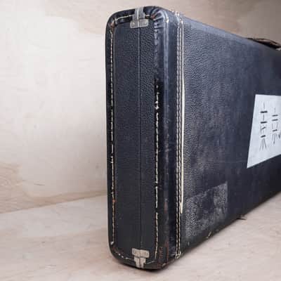 Fender Jazz or Precision Bass Original Hard Case 1967-1972 Logo with Tail Black with Orange Interior Vintage image 6