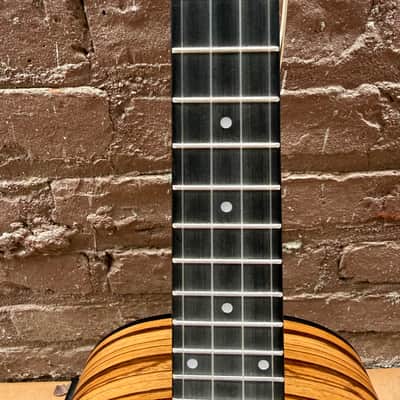 Caramel "Melts in my Heart" Acoustic-Electric Handcrafted Zebrawood Ukulele (Used - Good Condition) image 5
