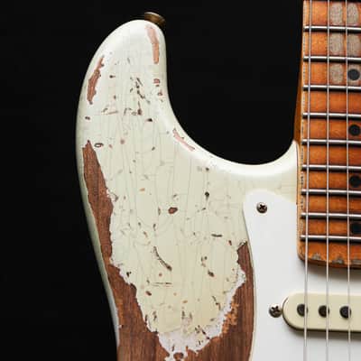 FENDER USA Custom Shop 56 Reissue Stratocaster LTD Super Heavy Relic " Ivory White + Maple" (2023) image 6