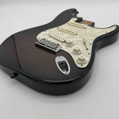 Fender Custom Shop Loaded Custom Stratocaster Body Made for Tom Rundgren 1992 - Flamed Maple Charcoal Burst image 11