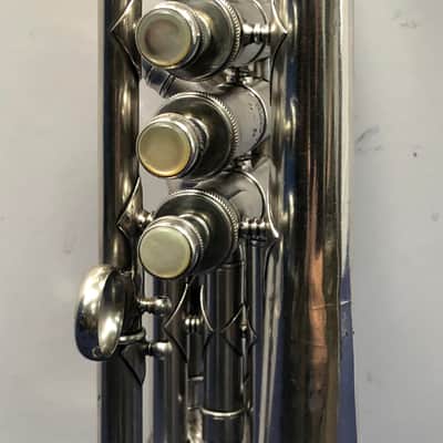 Vintage 1921 Frank Holton Clarke H-C Model Silver Bb Cornet with Original Case image 14
