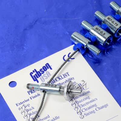 Two Gibson '70s Chrome Height Adjustment Wheels For Schaller Tune-O-Matic Bridge N.O.S. image 3
