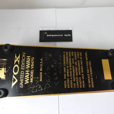 Rare Vox V847 Wah Limited Edition Gold Plated Effects Pedal Free USA Shipping image 8